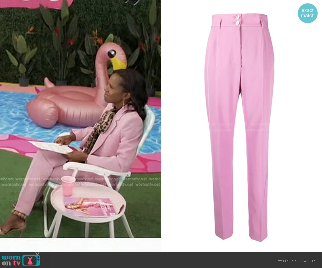 Dolce & Gabbana Cropped Tailored Trousers worn by Deborah Roberts on Good Morning America