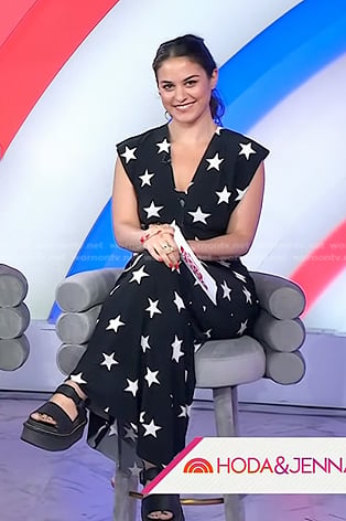 Donna’s black star print dress on Today