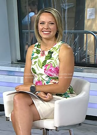 Dylan’s white floral sleeveless dress on Today
