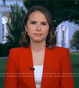 Elizabeth’s red jacket on Good Morning America