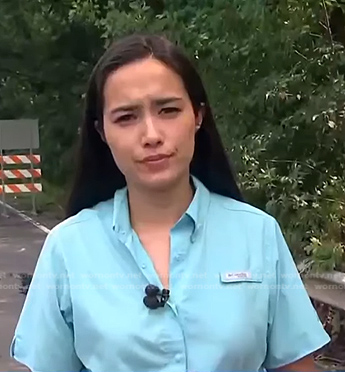 Emilie Ikeda’s blue shirt on NBC News