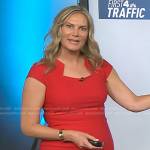 Emily West’s red cap sleeve sheath dress on Today