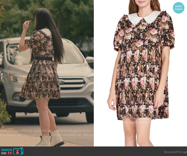 En Saison Contrast Collar Minidress worn by (Artemis) on Sweet Magnolias
