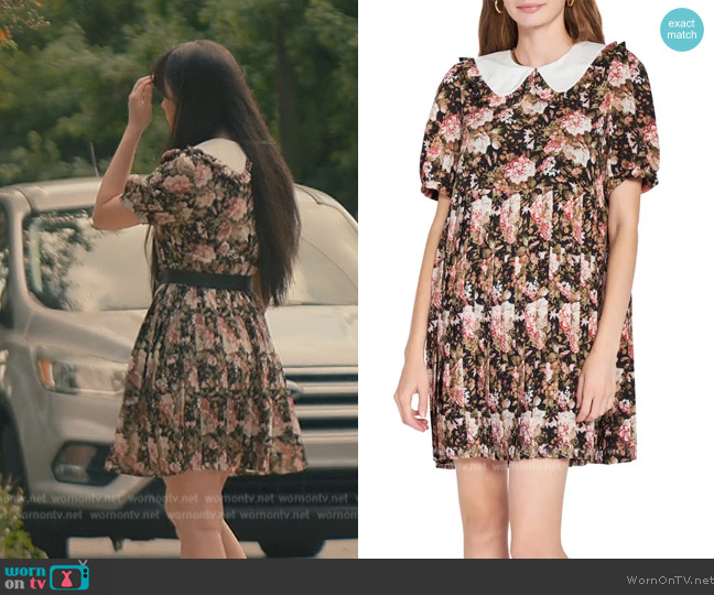 En Saison Contrast Collar Minidress worn by (Artemis) on Sweet Magnolias