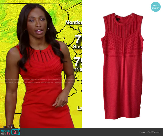 Escada Crew Neck Cutout Dress worn by Brittany Bell on Good Morning America