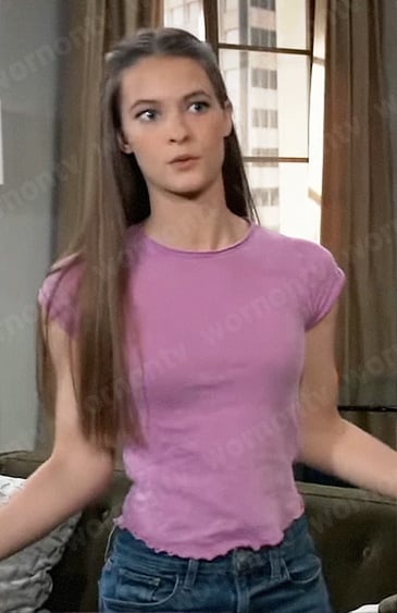 Esme’s lilac tee on General Hospital