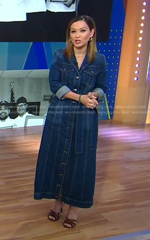 Eva’s denim shirtdress on Good Morning America