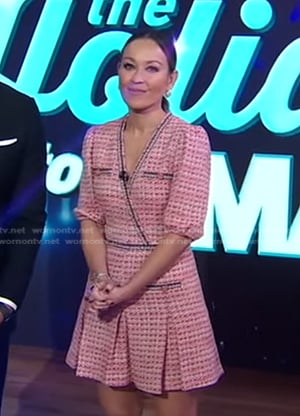 Eva’s pink tweed dress on Good Morning America