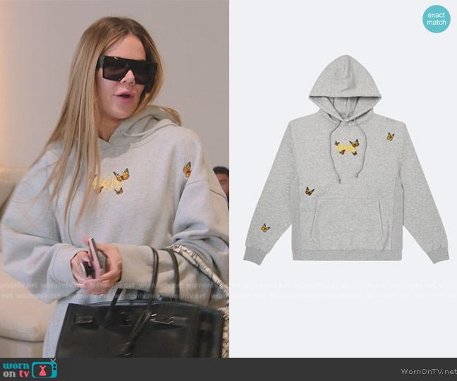 Felt Butterfly Fleece Hoodie worn by Khloe Kardashian (Khloe Kardashian) on The Kardashians