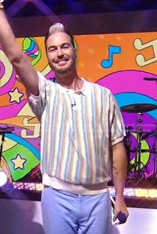 Fitz’s striped polo shirt on Good Morning America