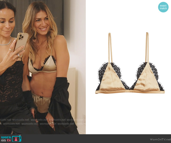 Fleur du Mal Cherie Lace Triangle Bra worn by Erin Lichy on The Real Housewives of New York City