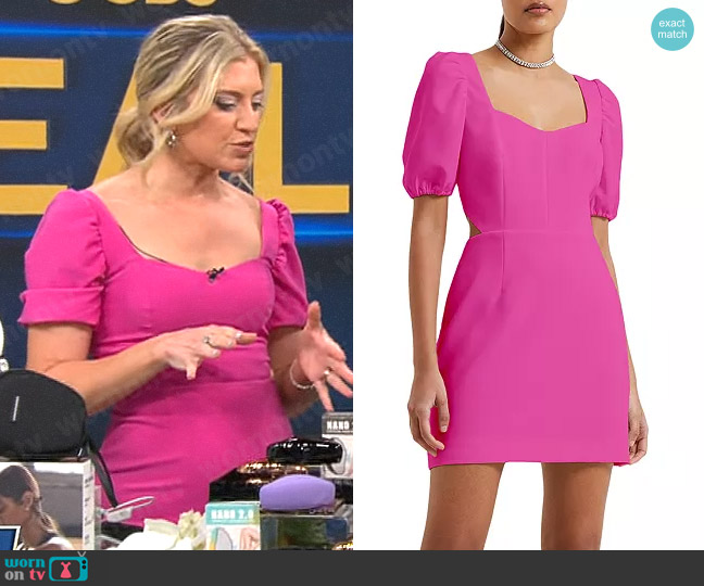 French Connection Berina Cutout Dress worn by Ashley Bellman on CBS Mornings