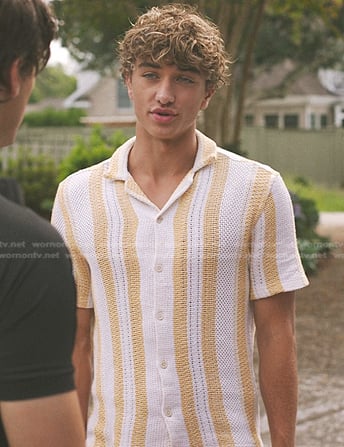 Jeremiah’s striped knit shirt on The Summer I Turned Pretty