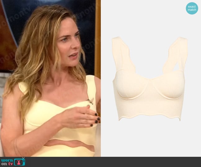 Galvan Delia Top worn by Rebecca Ferguson on CBS Mornings