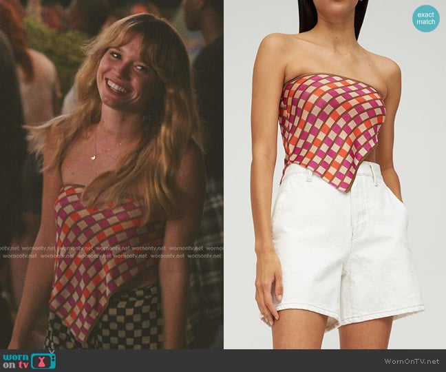 WornOnTV: Taylor's check strapless top and pants on The