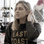 Gina’s black East Coast sweatshirt on The Real Housewives of Orange County