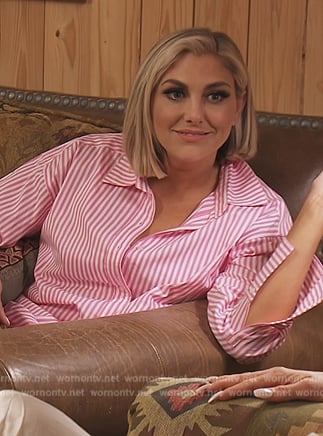 Gina’s pink stripe shirt on The Real Housewives of Orange County