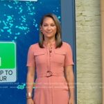 Ginger’s pink belted button front dress on Good Morning America