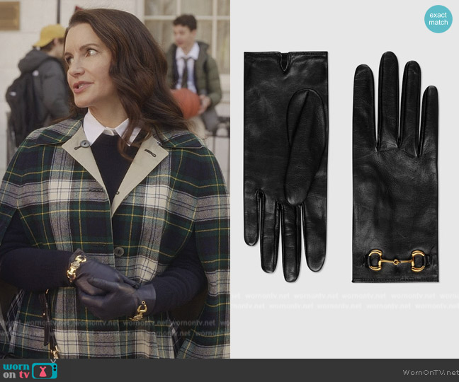 Gucci Leather Gloves with Horsebit worn by Charlotte York (Kristin Davis) on And Just Like That