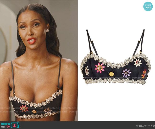 Harbison Studio Saturn Bralette with Custom Diamante Appliques worn by Ubah Hassan on The Real Housewives of New York City