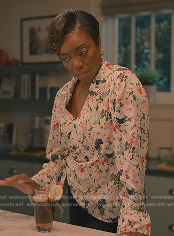 Helen’s floral twist front blouse on Sweet Magnolias