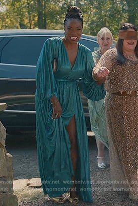 Helen’s blue metallic gown on Sweet Magnolias