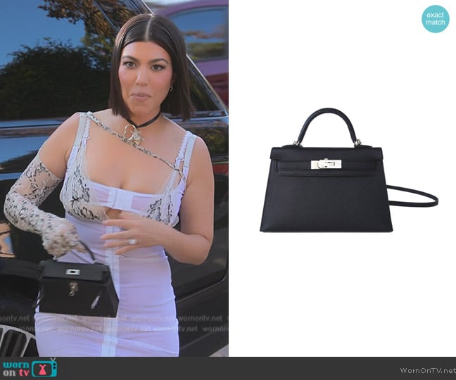 Hermes Epsom Mini Kelly Bag worn by Kourtney Kardashian (Kourtney Kardashian) on The Kardashians