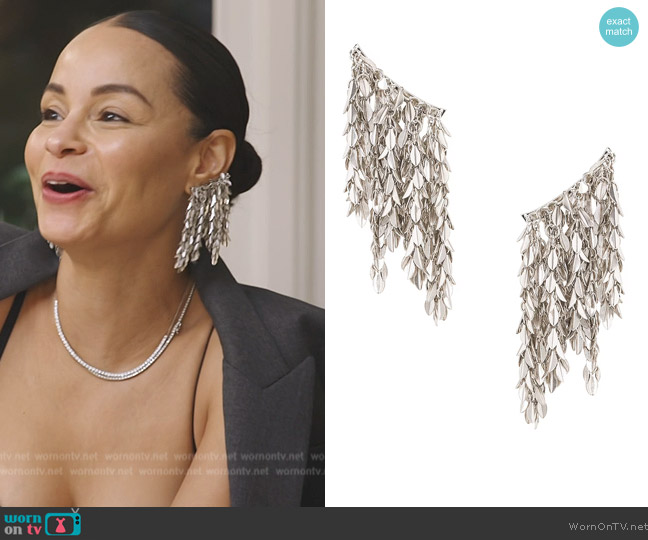 Isabel Marant Boucle D'Oreill Waterfall Earrings worn by Sai De Silva on The Real Housewives of New York City