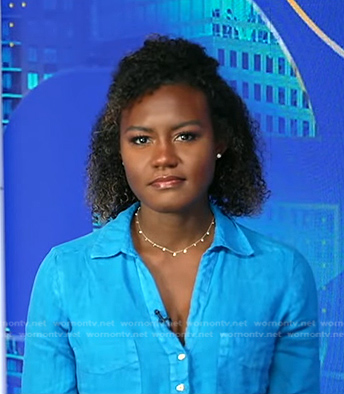 Janai’s blue shirt on Good Morning America