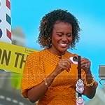 Janai’s orange eyelet dress on Good Morning America