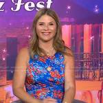 Jenna’s blue floral ruched dress on Today