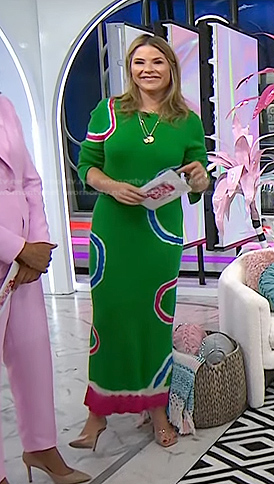 Jenna’s green tie dye dress on Today