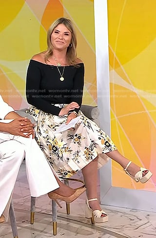 Jenna’s ivory floral print skirt on Today