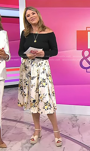 Jenna’s ivory floral print skirt on Today