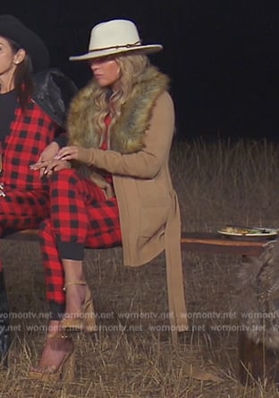 Jennifer’s shearling collar coat on The Real Housewives of Orange County