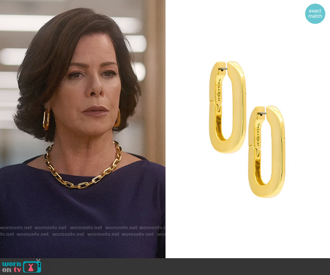 Jenny Bird Mega U Link Earrings worn by Margaret Wright (Marcia Gay Harden) on So Help Me Todd