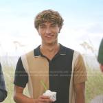 Jeremiah’s beige colorblock polo shirt on The Summer I Turned Pretty