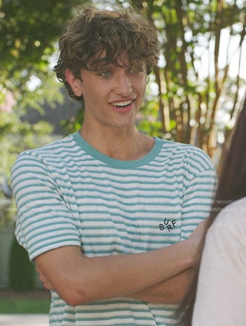 Jeremiah’s green striped surf tee on The Summer I Turned Pretty