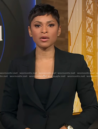 Jericka’s black blazer on CBS Evening News