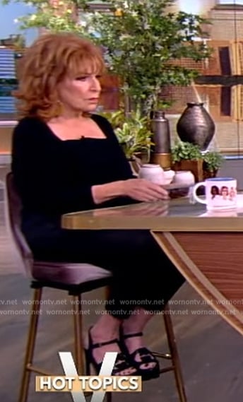 Joy’s black sandals on The View