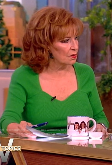 Joy’s green sweeetheart sweater on The View