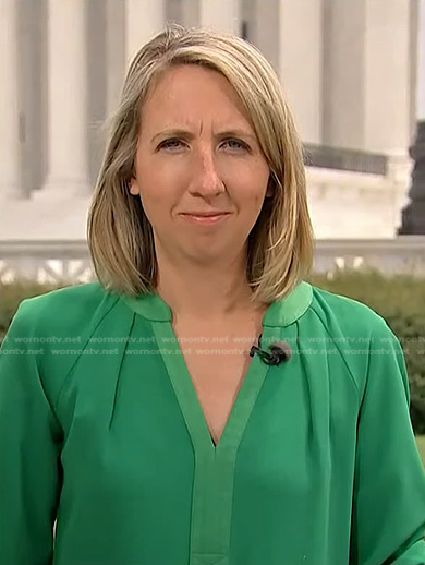 Julia Ainsley’s green dress on NBC News Daily