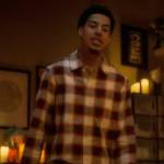 Junior’s red check print shirt on Grown-ish