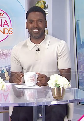 Justin’s grey polo shirt on Today