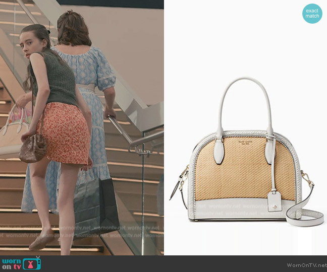 Kate Spade Reiley Straw Large Satchel worn by (Allison Gabriel) on Sweet Magnolias