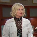Kayla’s black polka dot top on Days of our Lives