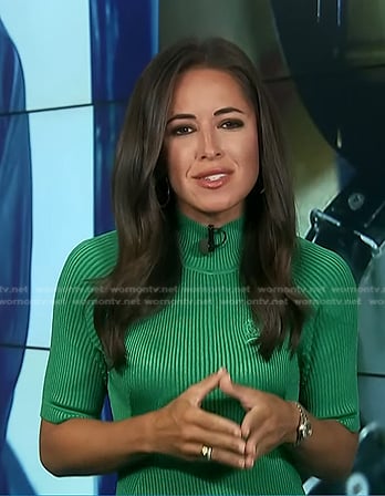 Kaylee’s green ribbed dress on Today
