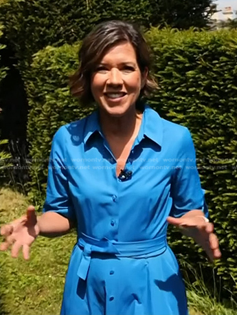 Kelly Cobiella’s blue shirtdress on Today