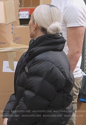 Kim’s black puffer jacket on The Kardashians