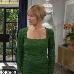 Kristen’s green ribbed knit dress on Days of our Lives